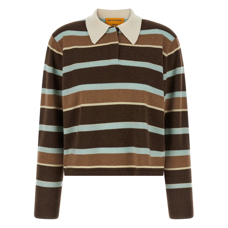 'Cropped stripe Rugby' sweater