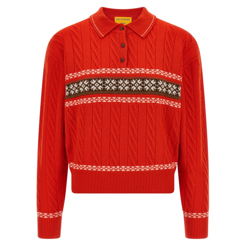 'Cable Collegiate Polo' sweater