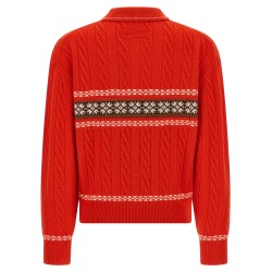 'Cable Collegiate Polo' sweater