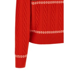 'Cable Collegiate Polo' sweater