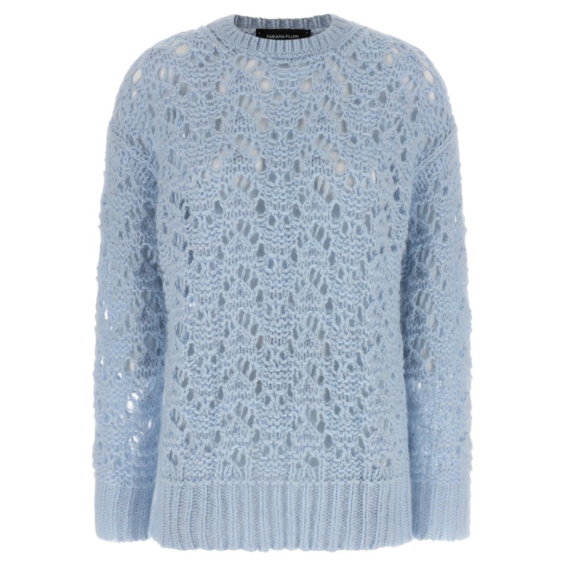 Openwork sweater