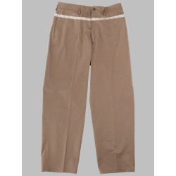 PANTALONE A GAMBA LARGA IN COTONE CERATO