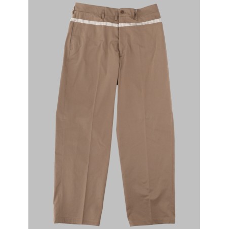 PANTALONE A GAMBA LARGA IN COTONE CERATO