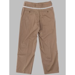 PANTALONE A GAMBA LARGA IN COTONE CERATO