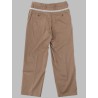 PANTALONE A GAMBA LARGA IN COTONE CERATO
