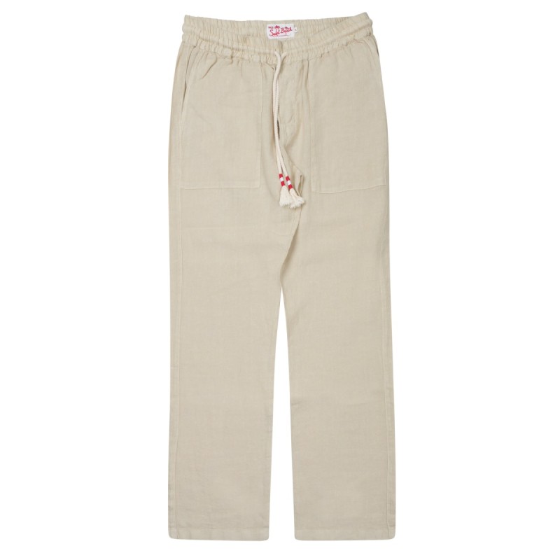 PANTALONE "CALAIS" IN PURO LINO