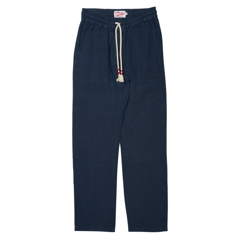 PANTALONE "CALAIS" IN PURO LINO