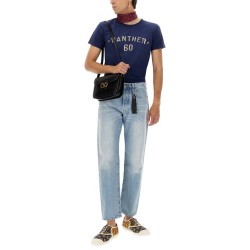 "CHEZ VALENTINO" PRINT AND PATCH T-SHIRT