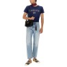 "CHEZ VALENTINO" PRINT AND PATCH T-SHIRT