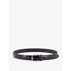 Slim Croco-Embossed leather belt