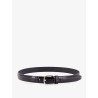 Slim Croco-Embossed leather belt