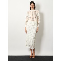 Mxpfebe perforated cotton sweater