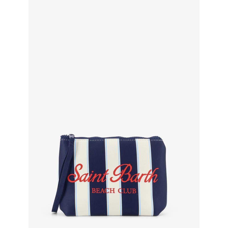 Aline scuba clutch with striped pattern