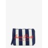 Aline scuba clutch with striped pattern