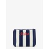 Aline scuba clutch with striped pattern