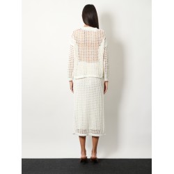 Mxpgeode perforated cotton skirt