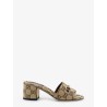 GG fabric sandals with metal Horsebit