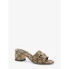 GG fabric sandals with metal Horsebit