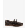 Used-effect leather loafers