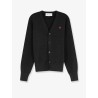 Wool cardigan with Logo embroidery