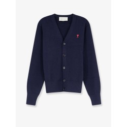 Wool cardigan with iconic embroidery
