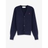Wool cardigan with iconic embroidery
