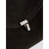 T-Lock suede handbag