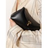 Mini T-Lock leather clutch
