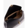 Mini T-Lock leather clutch
