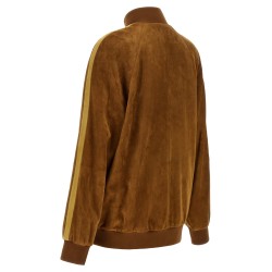 Waxed suede bomber jacket
