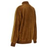Waxed suede bomber jacket