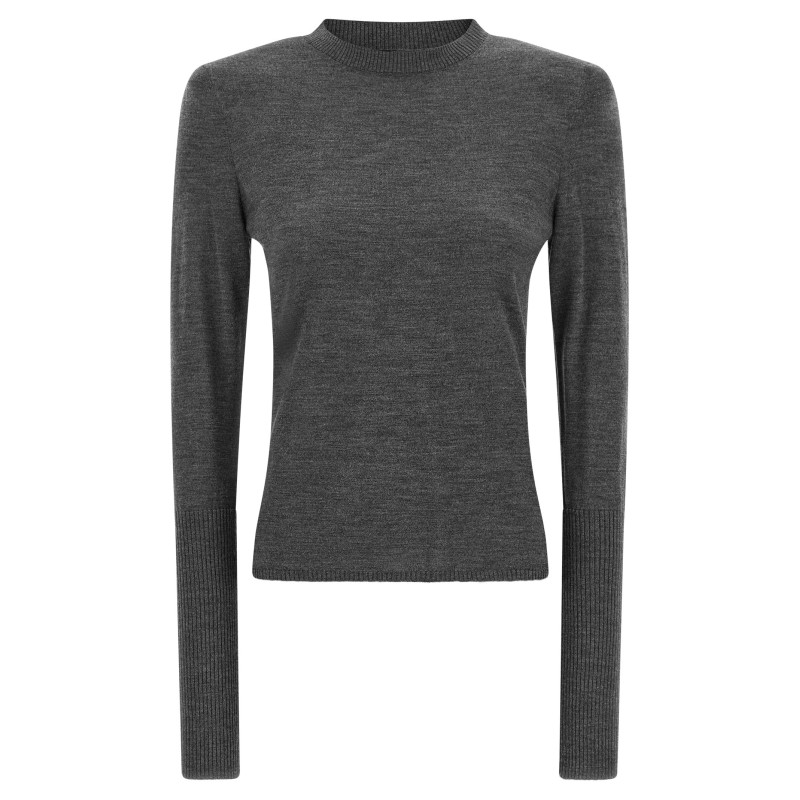 Padded shoulder sweater