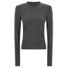 Padded shoulder sweater