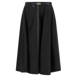 Re-Nylon flared skirt