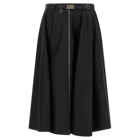 Re-Nylon flared skirt