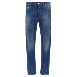 Logo embroidery jeans