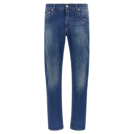 Logo embroidery jeans