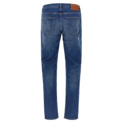Logo embroidery jeans