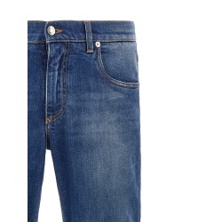 Logo embroidery jeans