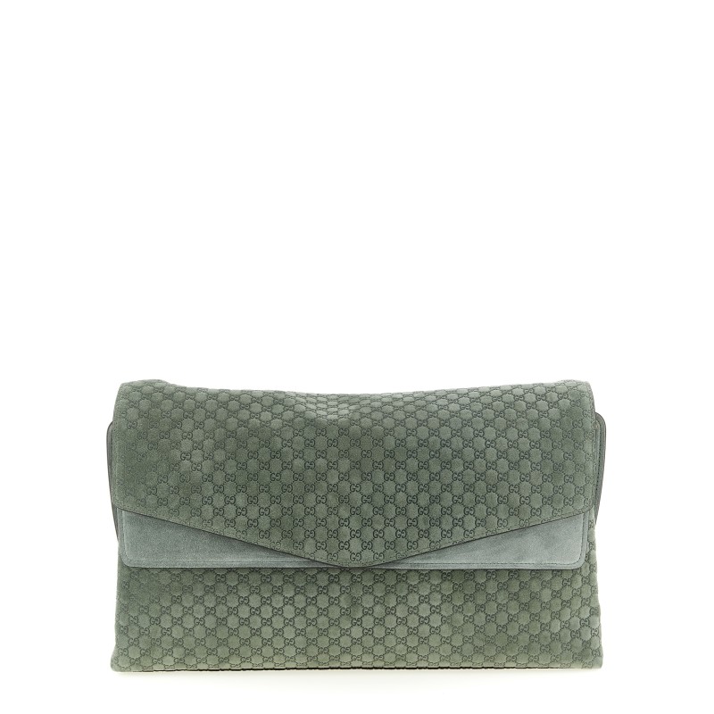 GG large suede shoulder bag