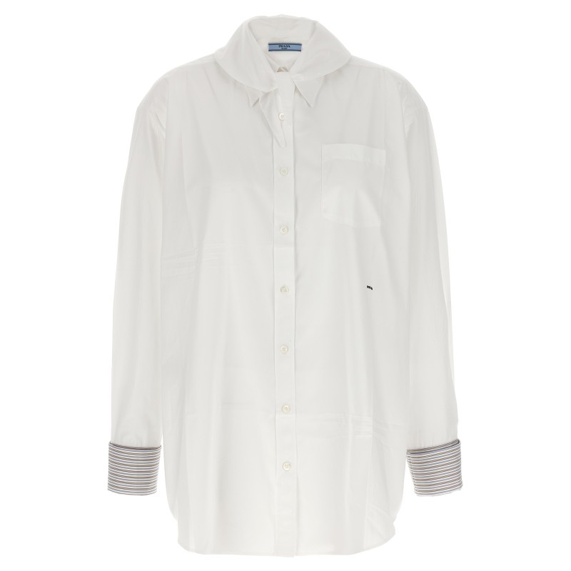 Contrast cuffs shirt