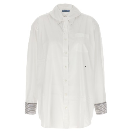 Contrast cuffs shirt