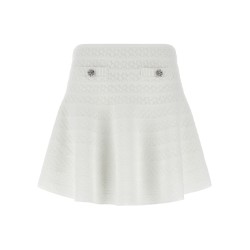 'Pointelle knit' mini skirt