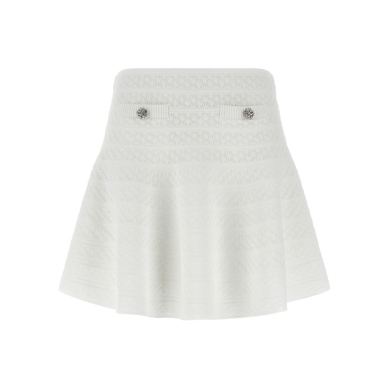 'Pointelle knit' mini skirt