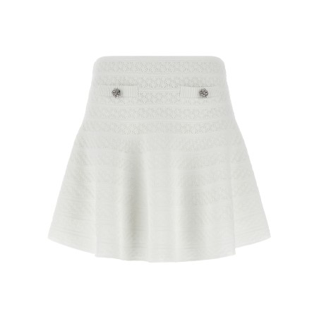 'Pointelle knit' mini skirt
