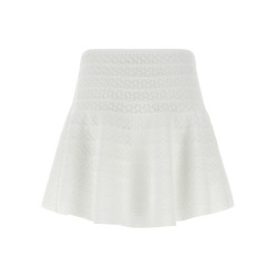 'Pointelle knit' mini skirt