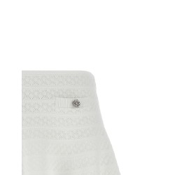'Pointelle knit' mini skirt