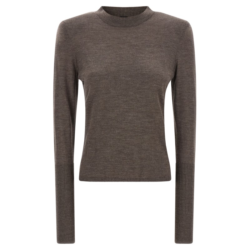 Padded shoulder sweater