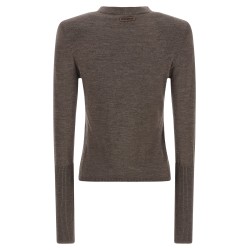 Padded shoulder sweater
