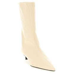 Craquelé leather ankle boots
